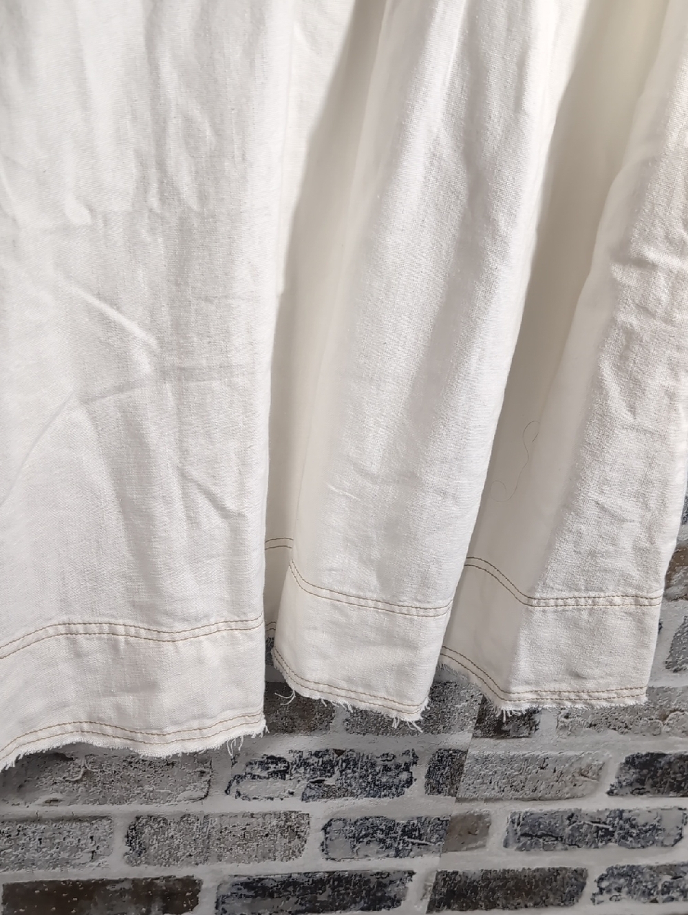 Pilcro Ruffle Vneck Ivory Shift Dress W/Pockets. Sz.S. - Picture 7 of 9